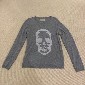 Zadig & Voltaire grey cashmere skull sweater, NBW
